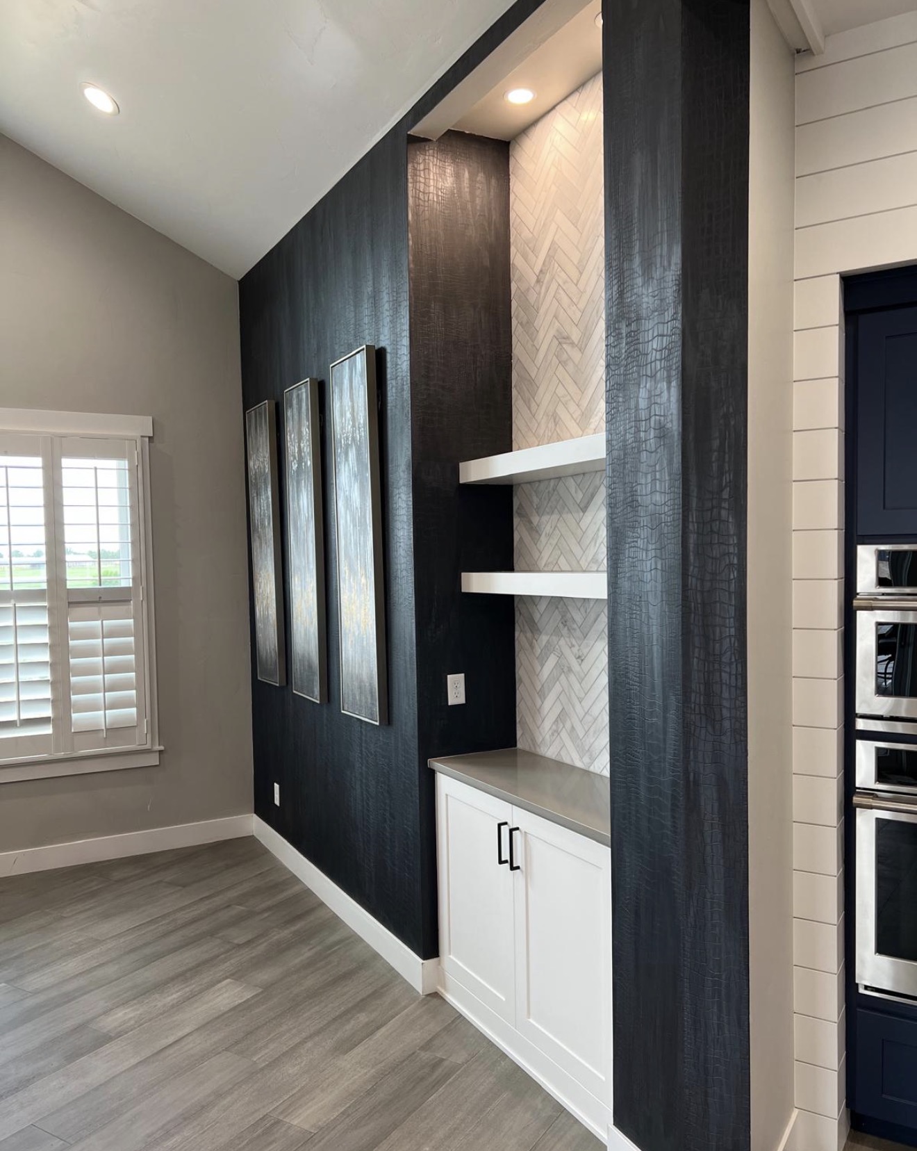Dark Charcoal Feature Wall